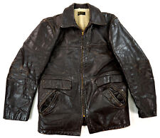 HERCULES US  Vintage Barnstormer Stierleder Aero Lederjacke Braun 46 S-M
