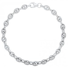 Kaffeebohnenarmband 6mm 925