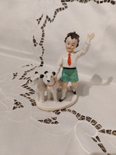Gerold Porzellan Bavaria Junge mit 2 Hunden 5976 Porzellan Figur Vintage Rar