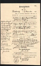alte Geburtsurkunde 1907 K