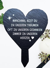 Herz Grabtafel Schiefer