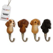 Hundehaken 4tlg Set Hundekopf