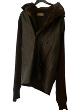 ZARA MAN BRAUNE KUNSTFELL GEFÜTTERTE JACKE MANTEL GRÖSSE LARGE KOSTENLOSER UK-VERSAND