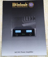 McIntosh MC202 Power Amplifier Prospekt Englisch Neu