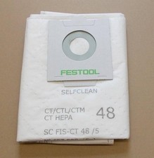 Festool 5x SELFCLEAN Filtersack SC FIS-CT 48 Vlies - besonders reißfest