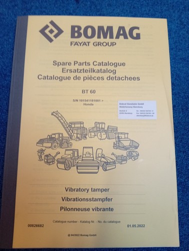 Bomag bt60 ersatzteilbuch - bomag,