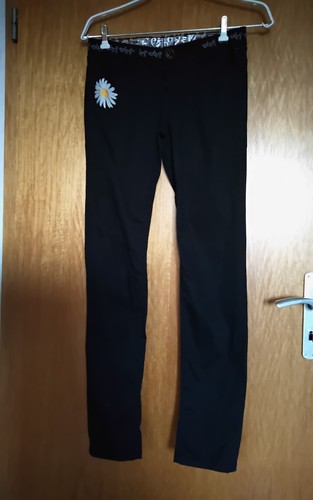 Desigual jeans schwarz blume - schwarz,
