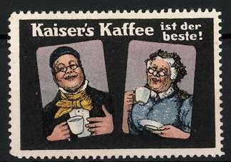 Reklamemarke kaiser kaffee - reklamemarke,