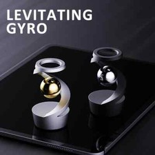 Gravity Defying Kinetic Desk Toy - Levitating Gyroscope Fidget for Office Decor