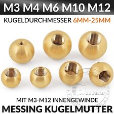 Messinggewinde-Kugelmutter mit Kupfergewindekugeln M3 M4 M6 M10 M12 Ø 6–25 mm