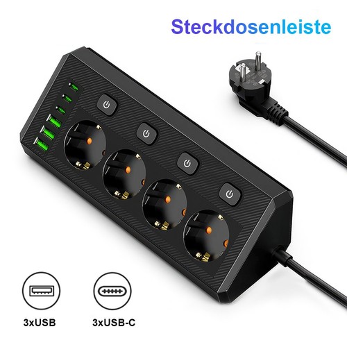 Steckdosenleiste 4fach - steckdosenleiste,