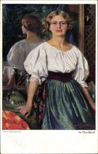 Künstler Ak Rosenstand, Chr. E., Im Dirndlkleid, Frau in Tracht - 4168356