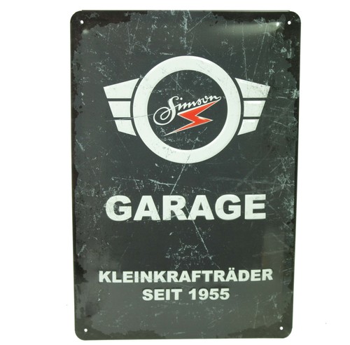 Blechschild simson garage für - simson,