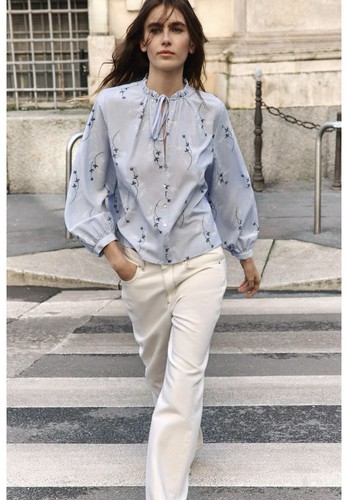 Zara embroidery blouse größe - zara,