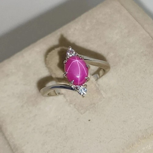 Pink star sapphire lab - sapphire,