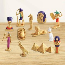12 Stck. Altes Ägypten Spielzeug Miniatur Ägyptische Figuren für Autos Spielen