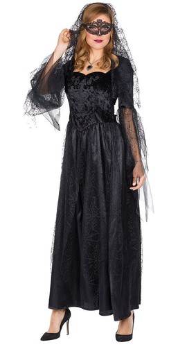 Schwarze braut kostüm damen - schwarze,