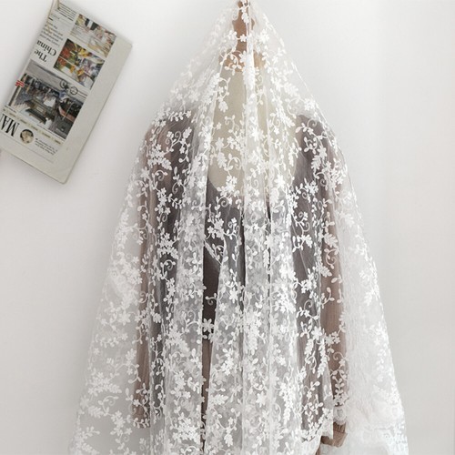 Organza bestickt blumen - organza,