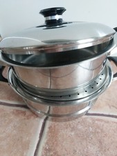 AMC Töpfe 1Bratentopf 1Dampfgareinsatz  6,5L und 3,3L Visiotherm Deckel