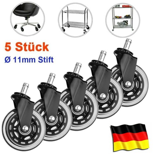 Bürostuhl rollen leise - 5x,