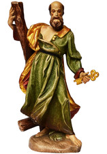 Hl. Petrus Holz Skulptur Figur