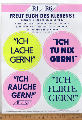 Alter aufkleber zigaretten - alter, :