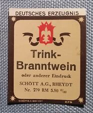 altes kleines Flaschenetikett