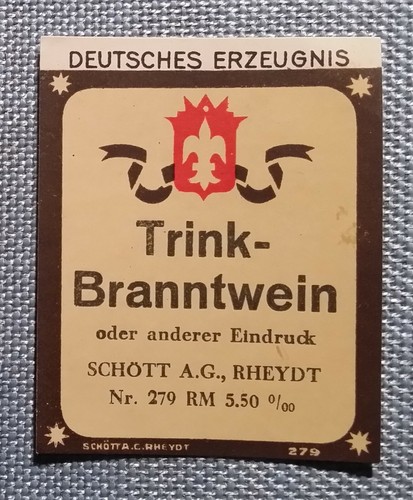 Altes kleines flaschenetikett - kleines,