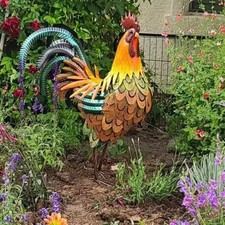Metall Hahn Skulptur Garten