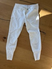 Animo Turnier Reithose Gr. D34 ( I40 ) Weiss Knieleder
