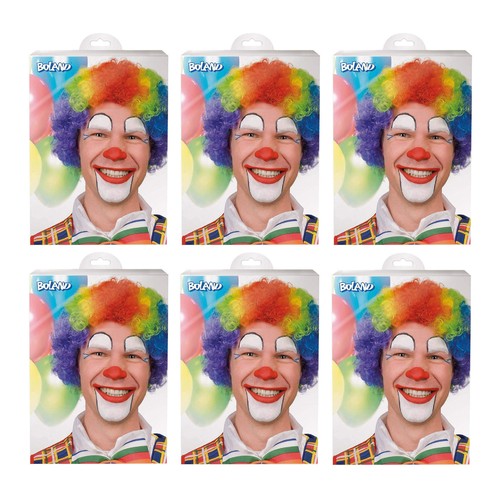 Clown perücke locken - 6x,