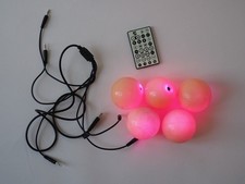 5x LED Ball iBall RGB-IR von K8 inkl. Ladekabel + Remote Control