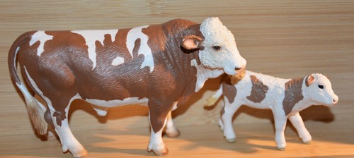 Schleich 13640 simmental - simmental, bulle
