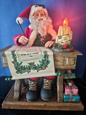 schreibender Weihnachtmann, beweglich, elektrisch, Musik und Licht