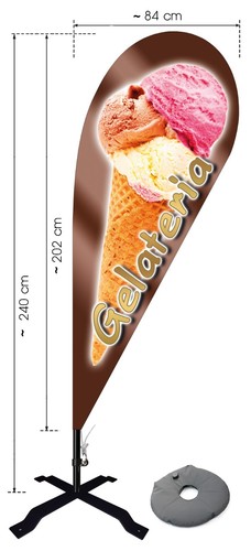 Beachflag gelateria 240 cm - beachflag,