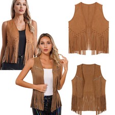 Damen wildleder weste mit - damen,