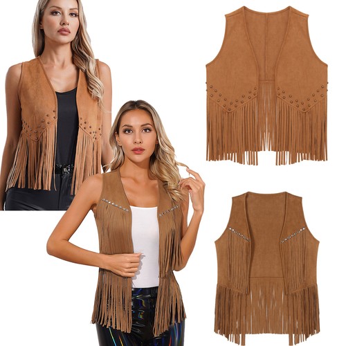Damen wildleder weste mit - wildleder,