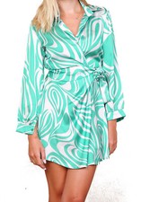 Damenbluse kleid mit satin - damenbluse,