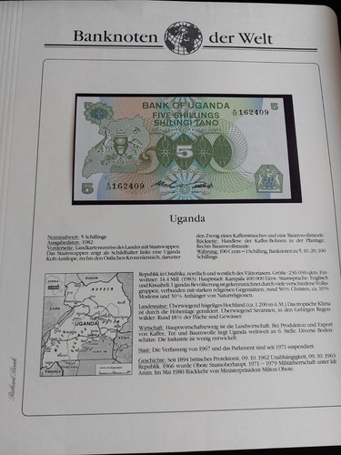 Banknoten der welt uganda - uganda, 5