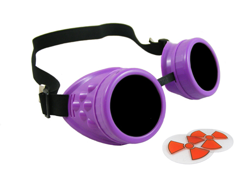 Neon lila cyber brille - lila,