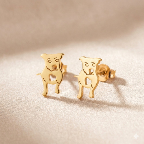 Ohrstecker hund herz - ohrstecker,