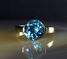 Ring silber 925 - topas, blau