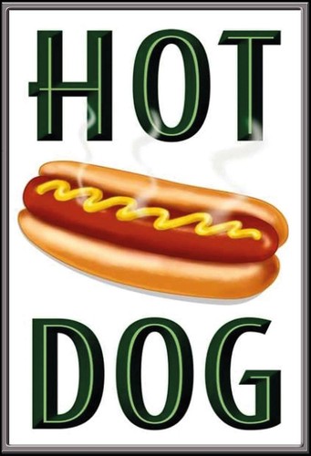 Blechschild 20x30 hot - 20x30, dog