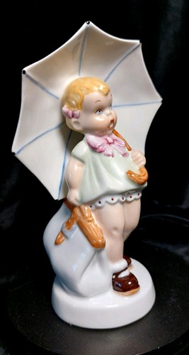 Porzellanfigur mädchen mit - porzellanfigur, "mädchen