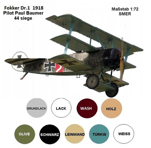 Fokker triplane modell im - modell,