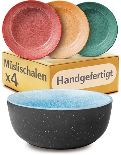 4er set steingut geschirr - set,