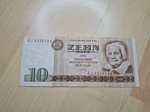 Ddr 1971 mark banknote - 1971, 10