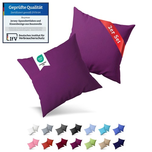 2er pack jersey kissenbezug - pack,