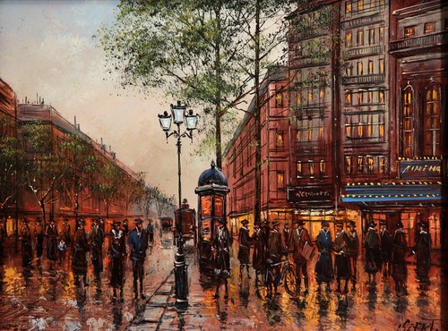 Original oil painting paris - original,
