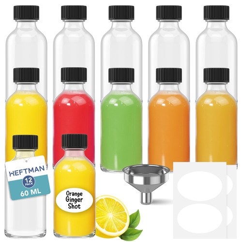 Heftman mini glasflaschen 60ml - heftman,
